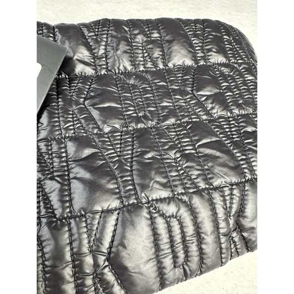 DKNY Quilted Puffer Faux Fur Lined Black Neck Warmer O/S NWT - Picture 9 of 13